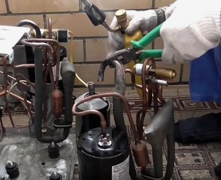 Разборка компрессора кондиционера
